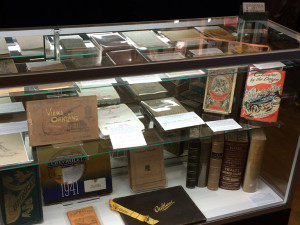 Up-close and personal layout of our display case. 