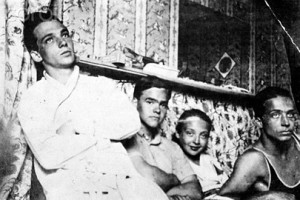Margueritte as a young girl in Indochina, pictured here with her brothers Pierre and Paulo and a friend.