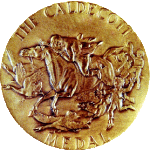 The Caldecott Medal with it's replication of The Diverting History of John Gilpin illustration. 